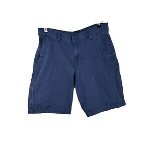 VTG Weatherproof Men 32 Blue Flat Front Bermuda Shorts Casual Travel Gorpcore